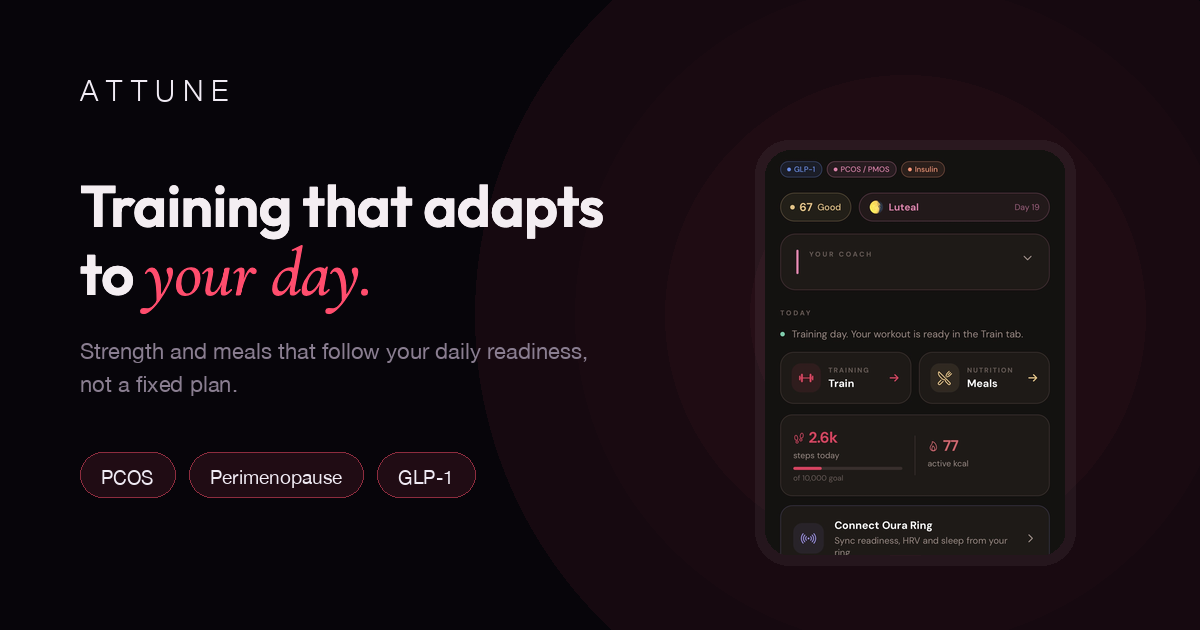 Attune home screen with readiness score