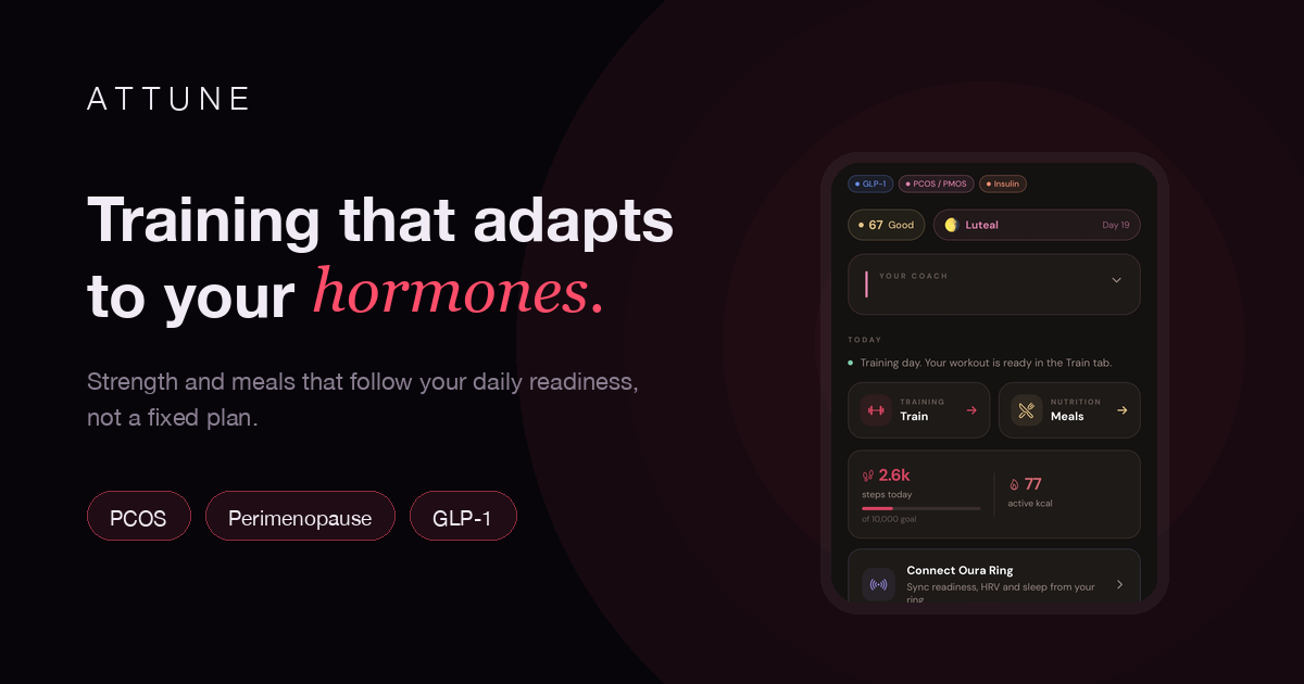 Attune home screen with readiness score